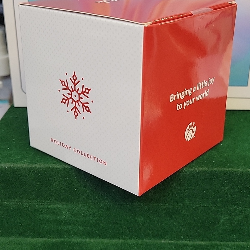Chick Fil A Holly Christmas Tree Ornament with Red & White Design New Sealed Box - Picture 4 of 5
